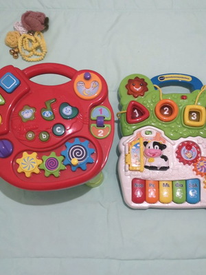 Baby toys used, set of 2 with sounds and shapes