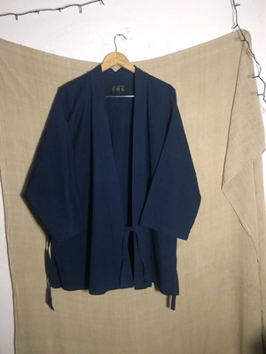 Samue traditional Japanese heavy cotton, indigo, like new, size L