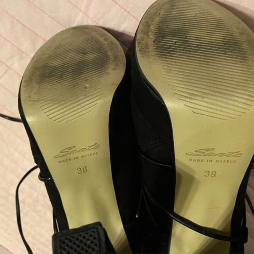 Sante black ankle boots like new, size 38