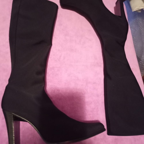 Black Stretch High Boots Size 38 Like New