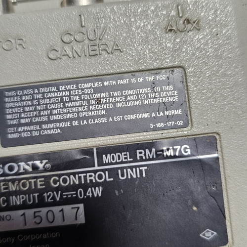 Винтидж Sony RM-M7G дистанционно управление употребявано, декоративно