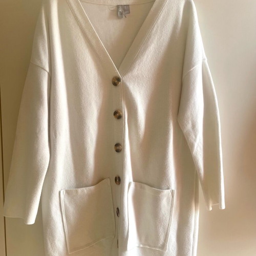 Asos cardigan dress like new, off white, size S-M