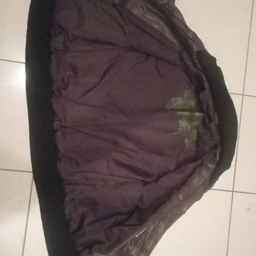 Leather jacket retro used, brown, small size