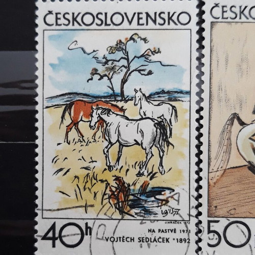 Czechoslovakia 1972 Paintings stamps new set of 3