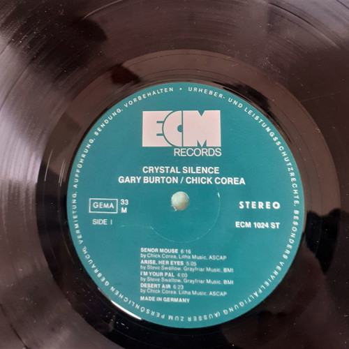 Gary Burton and Chick Corea Crystal Silence vinyl used, jazz