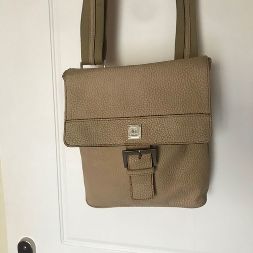 KEM crossbody bag used, beige with adjustable strap