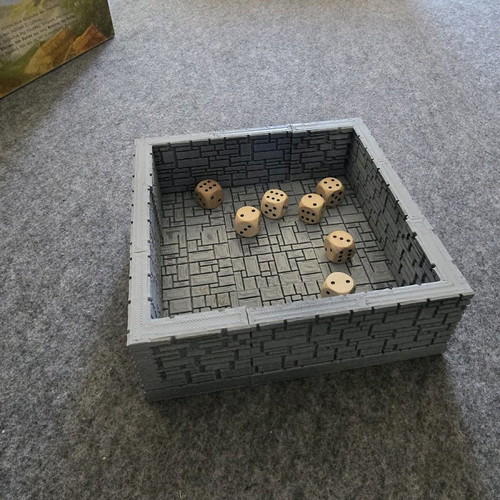 Dice tray used 15x15x5cm for tabletop dice games
