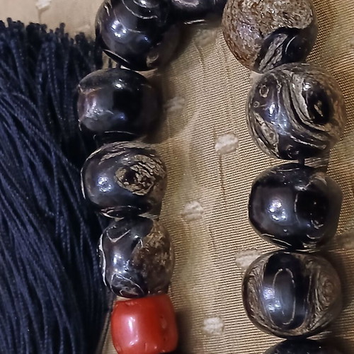 Yiousouri Worry Beads used, collectible, 192 gr, black coral