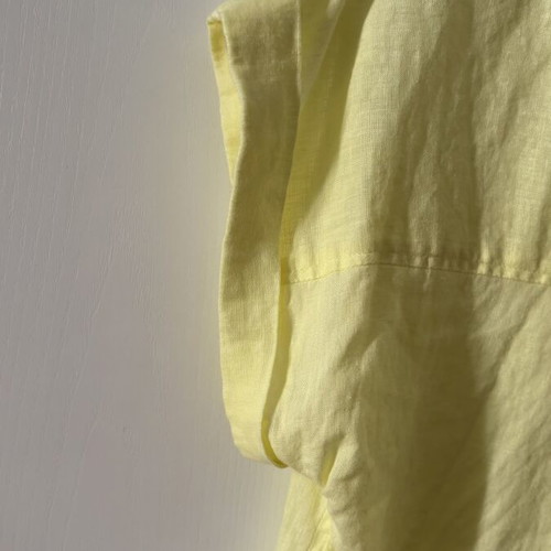 Linen blouse yellow size M like new