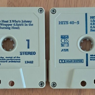 Cassette tapes hits 5 used, super collection of 86's greatest
