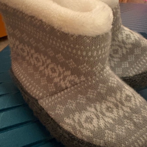 Baby winter shoes like new gray white with lining
