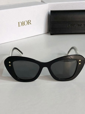 Dior PacificB3U40163 butterfly sunglasses, black with gold stars