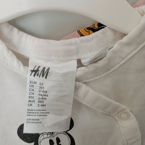 H&m bodysuit set like new, 2 pieces, 2-4 months