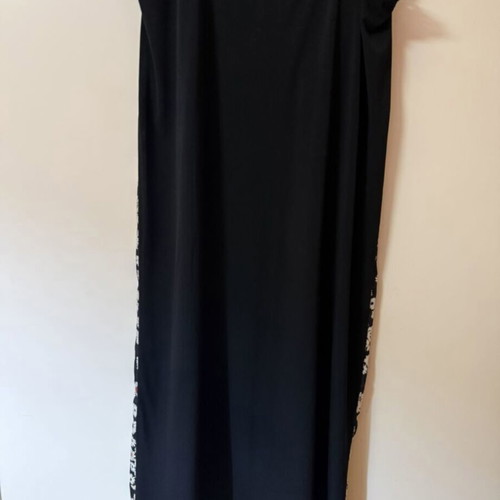 Zara midi slip dress with daisy print and black lace