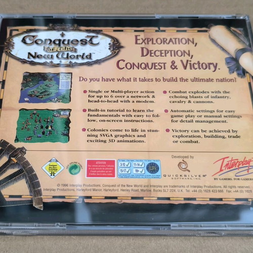 Conquest Of The New World PC CD-ROM like new, Big Box