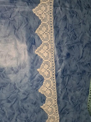 Handmade lace white color like new, about 53 centimeters