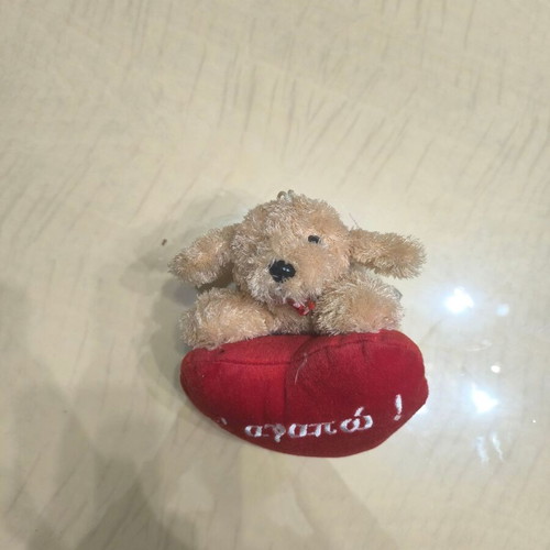 Plush bear with red heart "I love you" like new