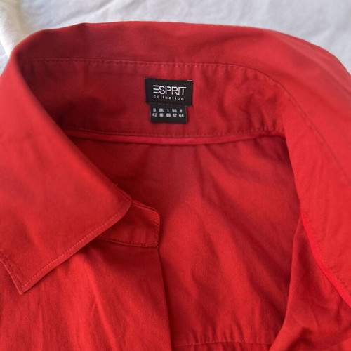 Esprit red long-sleeve button-up shirt, size 42