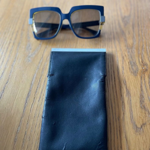 Fendi large sunglasses like new, beige and blue