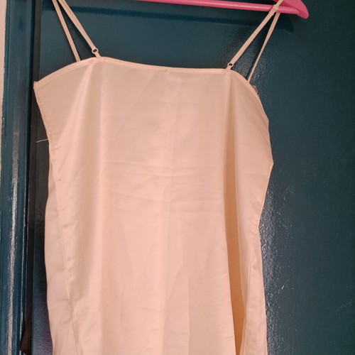 Benetton lingerie blouse with adjustable straps, like new, beige