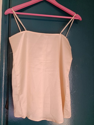 Benetton lingerie blouse with adjustable straps, like new, beige