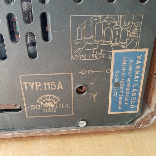 Orion 115A wooden vintage radio used, 1950s