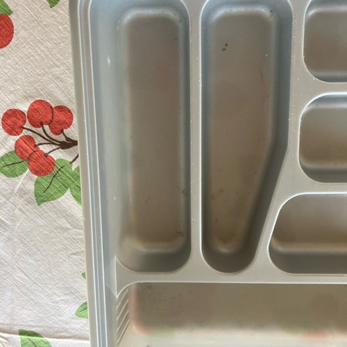 Cutlery tray 6 slots like new, gray