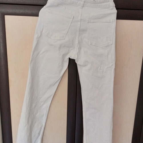 Zara Z1975 White High-Rise Cropped Flare Jeans used