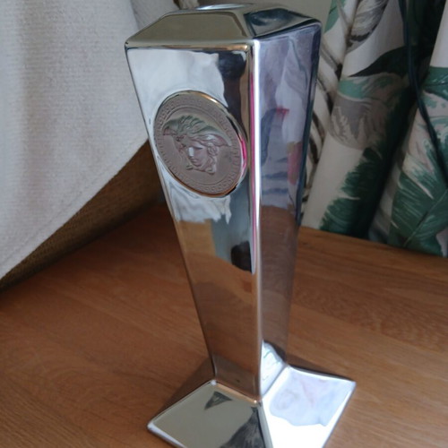 Rosenthal porcelain candle holder from Versace Platinum Medusa collection