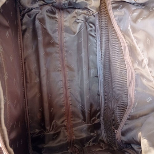 GAG Exclusive suitcase travel bag new, beige brown with wheels and handle