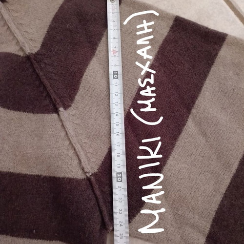 Springfield SPF men's striped hoodie sweater used, beige and brown, XL