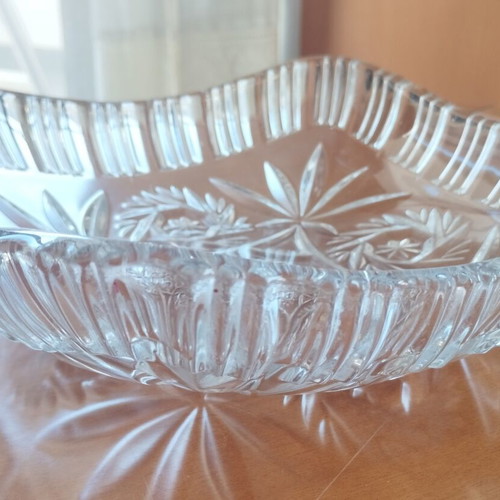 Vintage Bohemia Crystal Bowl Pinwheel design