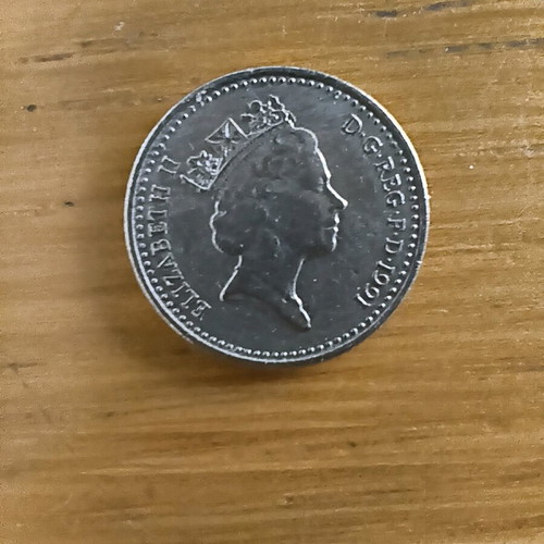 Collectible coins from England used, 9 different pieces