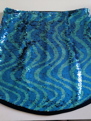 Zara mini skirt with sequins like new, blue and turquoise