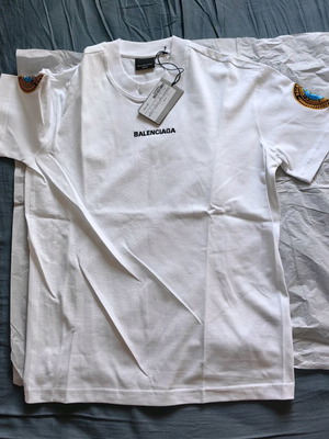 Balenciaga T-shirt unisex new with sleeve print, size S, white