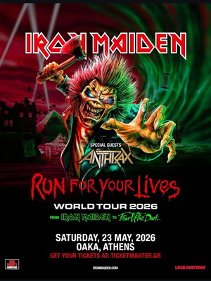 Iron Maiden - Anthrax poster used for Athens concert 48×34