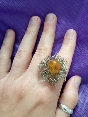 Handmade ring new, silver