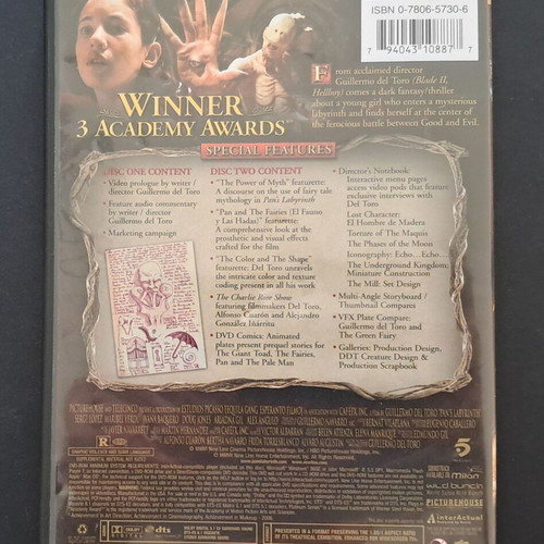 Pan's Labyrinth Double DVD like new, English subtitles