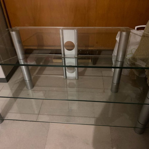 Glass TV and Hi-Fi stand like new