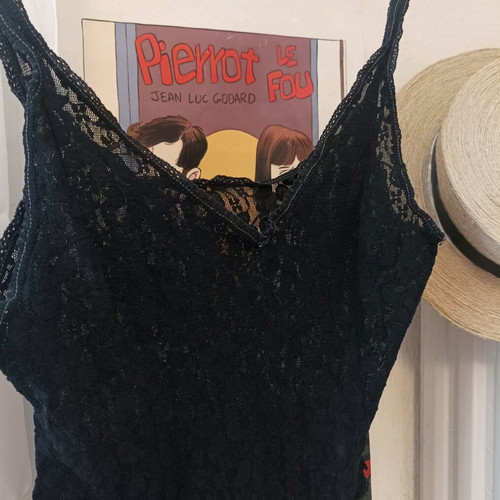 Dark Fairy Inspired Black Lace Bodysuit like new