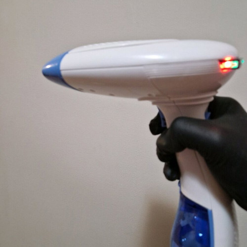 Portable steam device for clothes ironing used