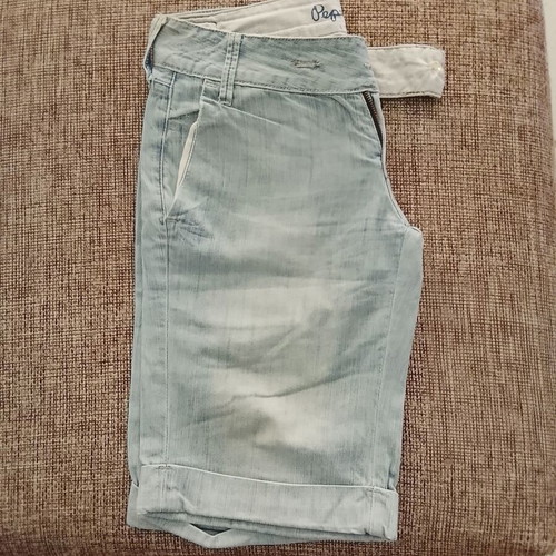 Pepe Jeans women's denim bermuda shorts used, light blue, size XS-S