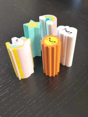 Erasers new, pack of 5