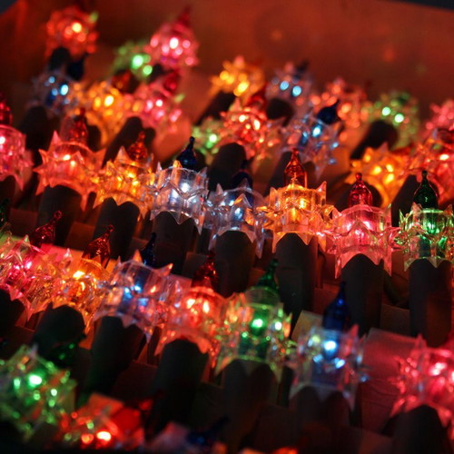 Christmas star-shaped colorful lights 50 Light Set new
