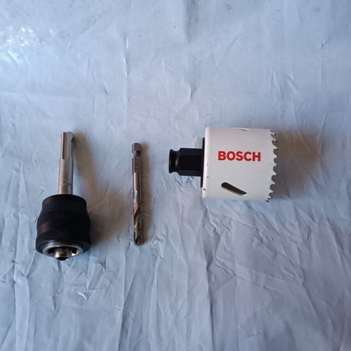 Bosch HSS Bi-Metal Hole Saw 51mm 2'' with Power Change Adapter and HSS-Co Center Drill new