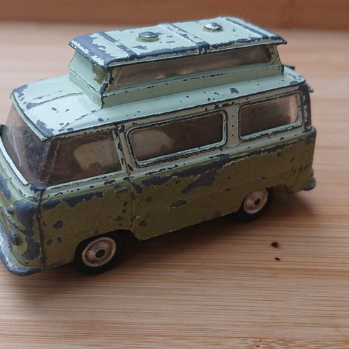 Corgi Toys No. 420 Ford Thames Airborne Caravan die-cast model used, missing back door