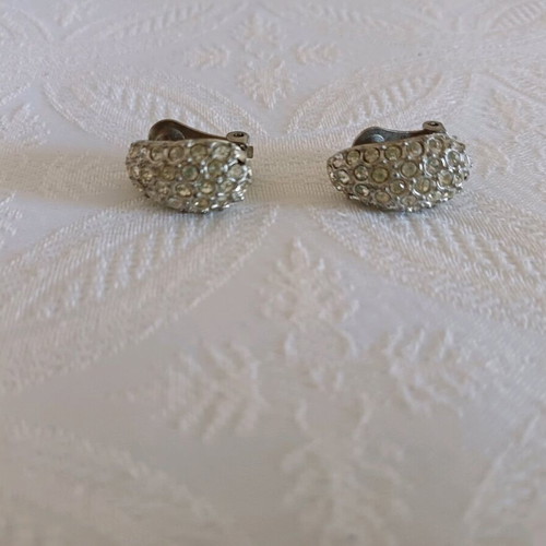 Vintage earrings with rhinestones like new