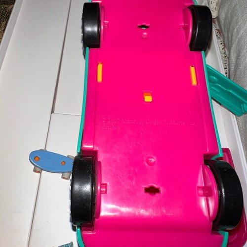 Mattel 2007 vintage original convertible car Polypocket with doll and roller-skate like new
