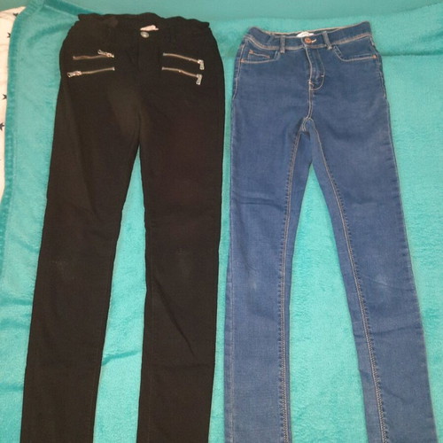 Slim jeans and pants used pack for girls 10-12 years old