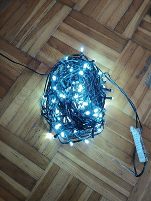 Christmas lights new, white color, 9 meters